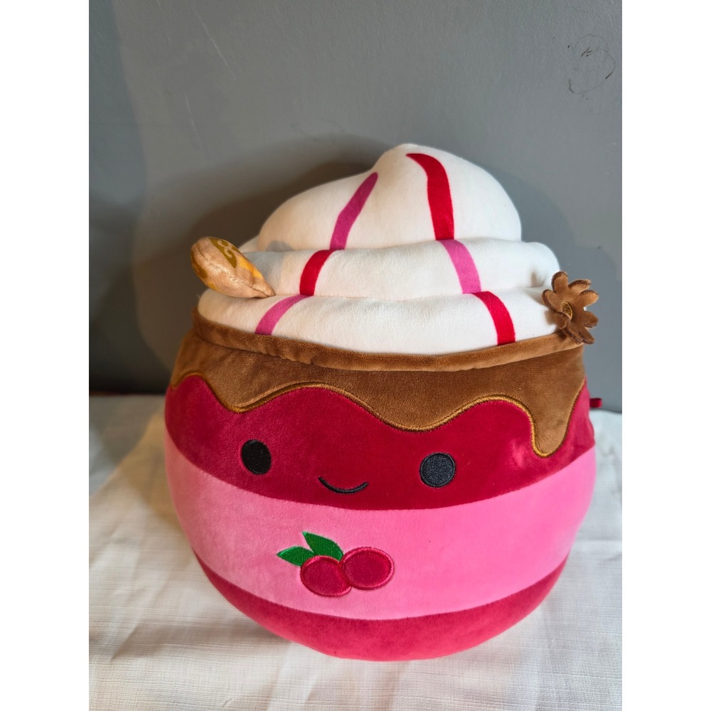 Squishmallows 16 Inch Paden the Yogurt Parfait Pink Cherry Plush Toy